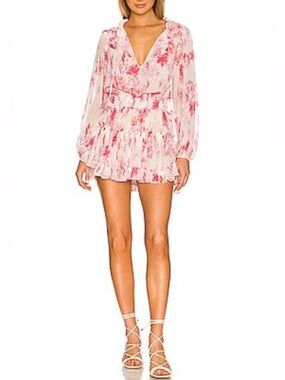 MISA Los Angeles Lorena Dress in Abstract Rose Flora Medium